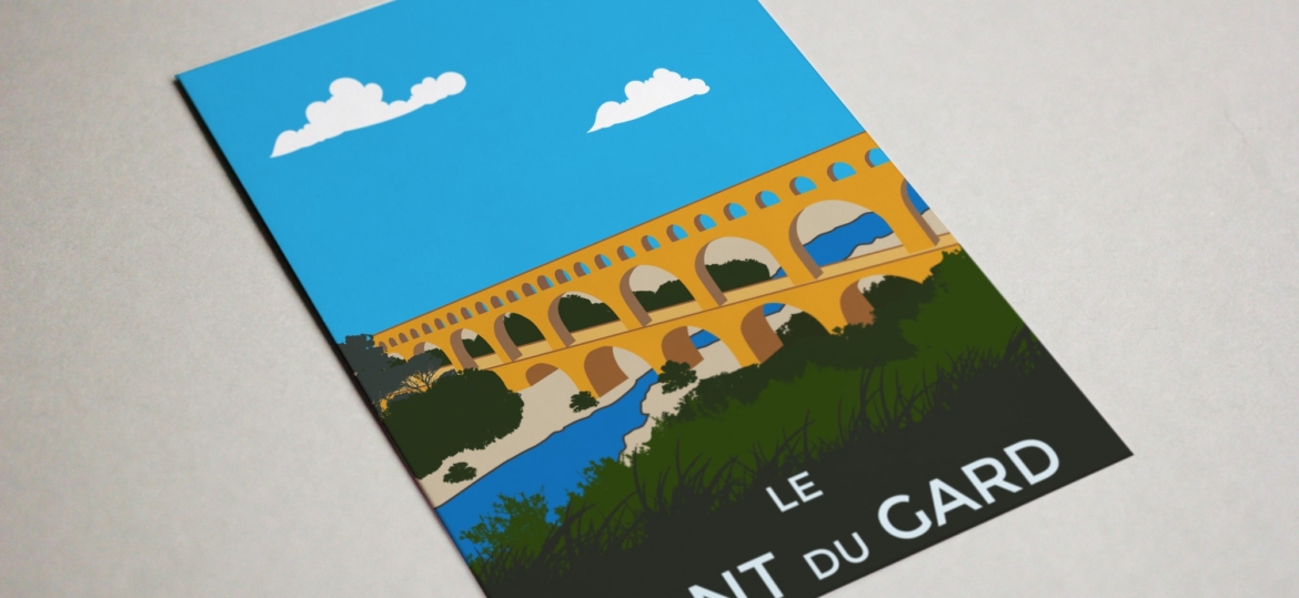 RDV Portrait Carte postale Pont du Gard