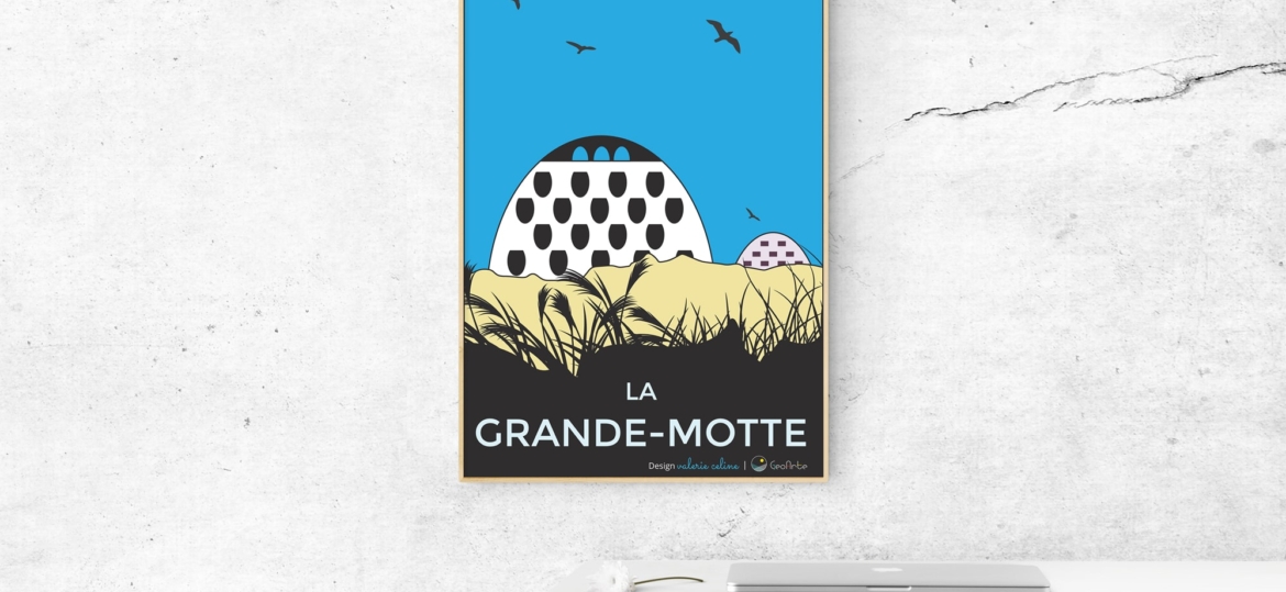 Geoarte Sites Grande-Motte Poster