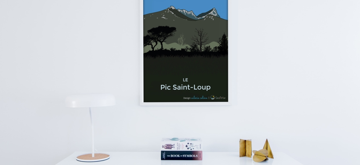 Geoarte Sites Pic Saint-Loup Poster